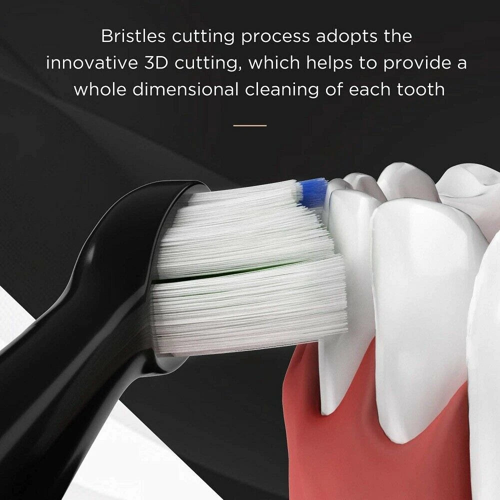 Fairywill P11 Sonic Whitening Electric Toothbrush Rechargeable USB Charger Ultra Powerful Waterproof 8 Heads and 1 Travel Case