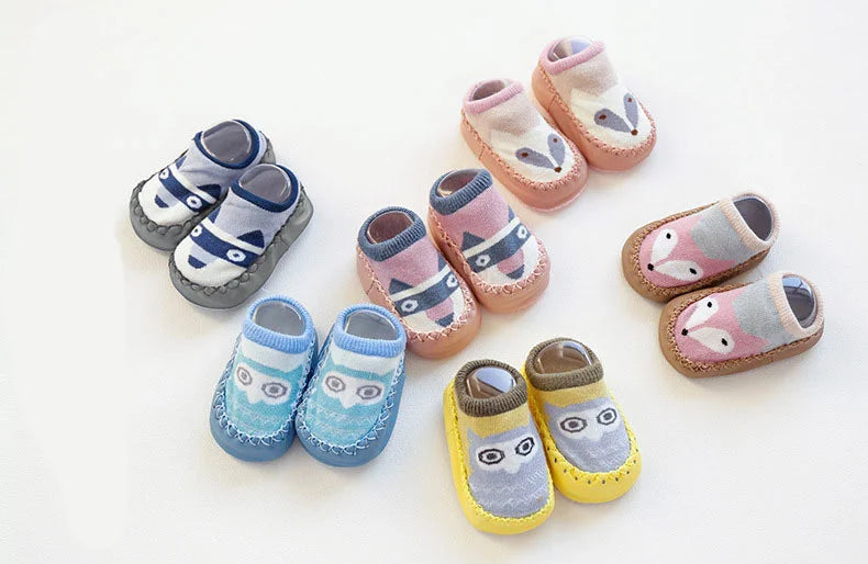 Baby Socks Slippers With Rubber Soles Girl Boy Infant Newborn Children Floor Socks Shoes Anti Slip Soft Sole Toddlers Indoor