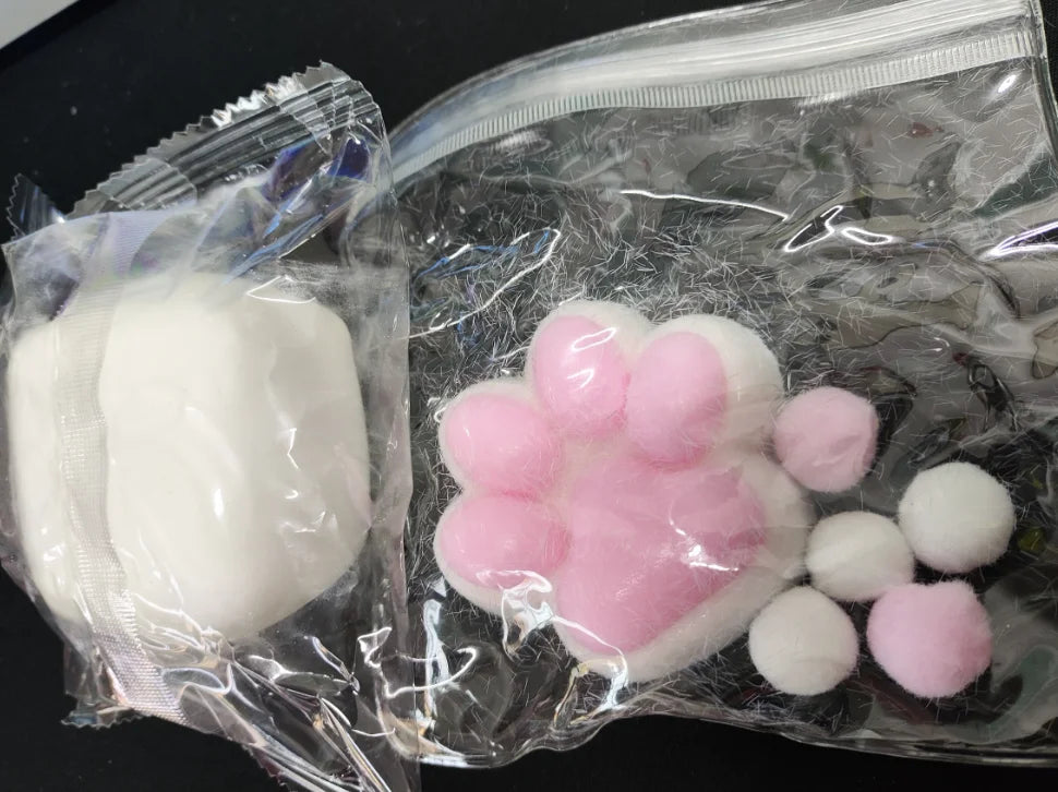 Stress And Anxiety Relief Softly Soothe The Shape Of a Cat's Paw With A Massage Of The Hands Or Feet For Adult Sensory Toys