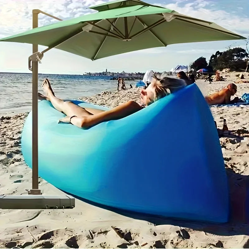Inflatable Sofa Bed Portable Foldable Soft Comfortable Quick Inflation for Indoor Outdoor Camping Beach Lounging Holiday Gift