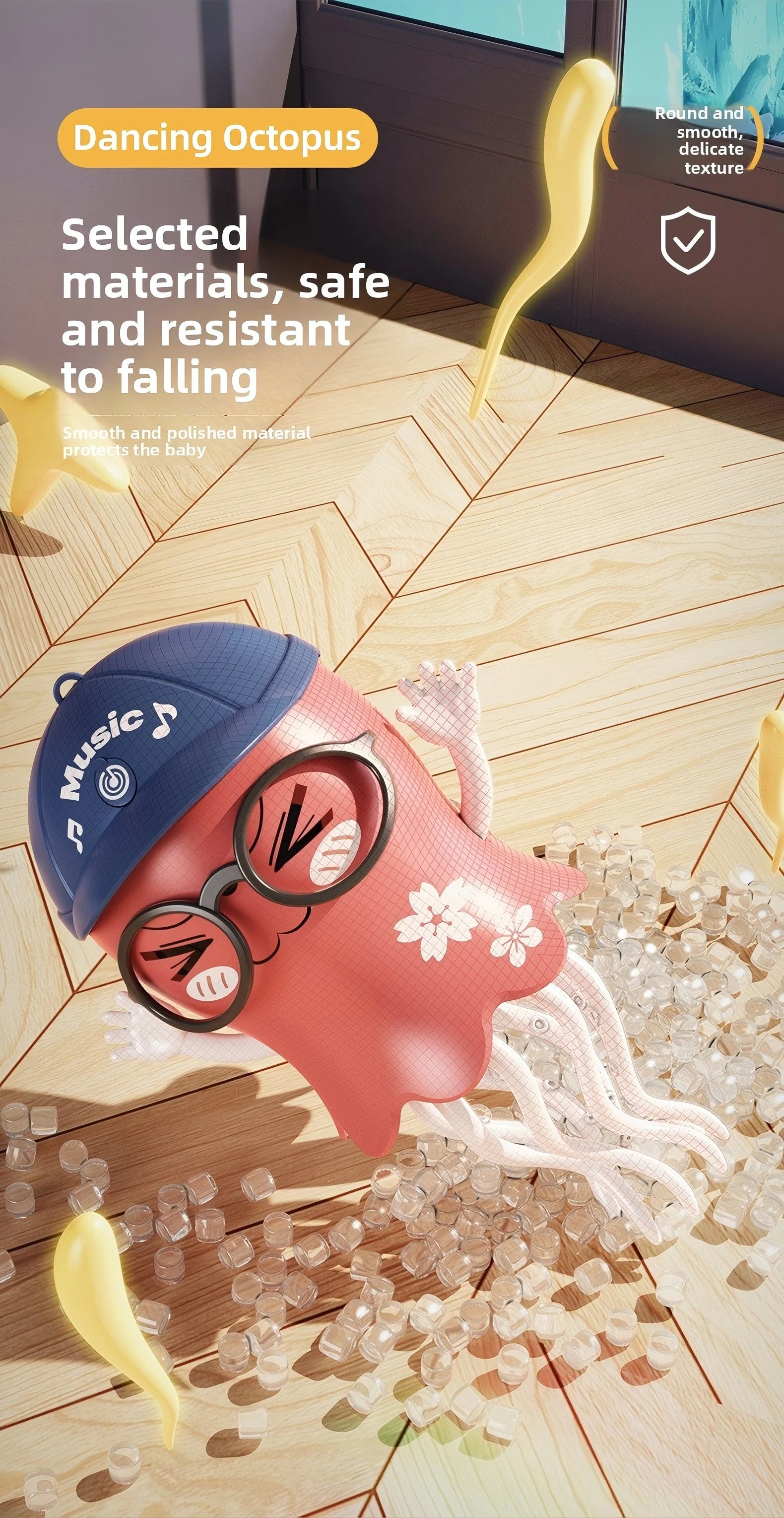 Dancing Octopu Kid Electronic Pet Toys Cartoon Interactive Development Moving Education Toddler Toy Gift Creative Christmas Gift