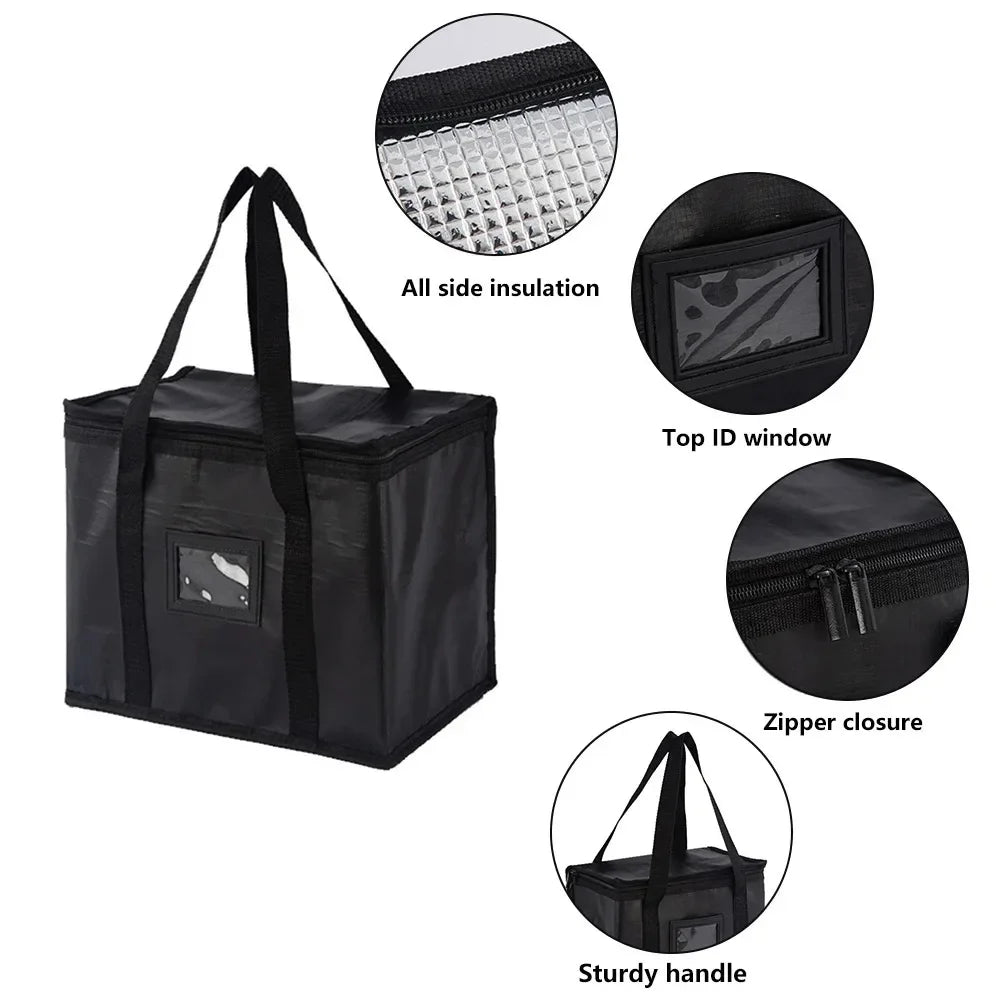 16L-70L Insulated Thermal Cooler Bag Insulation Keep Cold Large Capacity Portable Lunch Bag Zip Picnic Camping Tin Foil Food Bag
