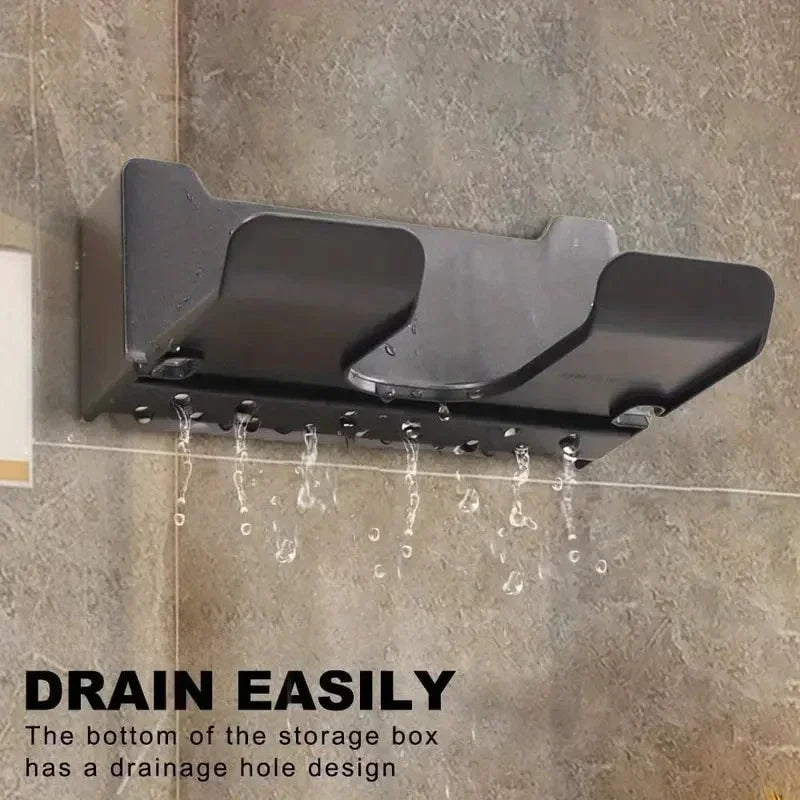 Hair Dryer Holder Wall Dryer Cradle Straightener Stand Hairdryer Organizer Box Toilet Blower Holder Shelf Bathroom Accessories