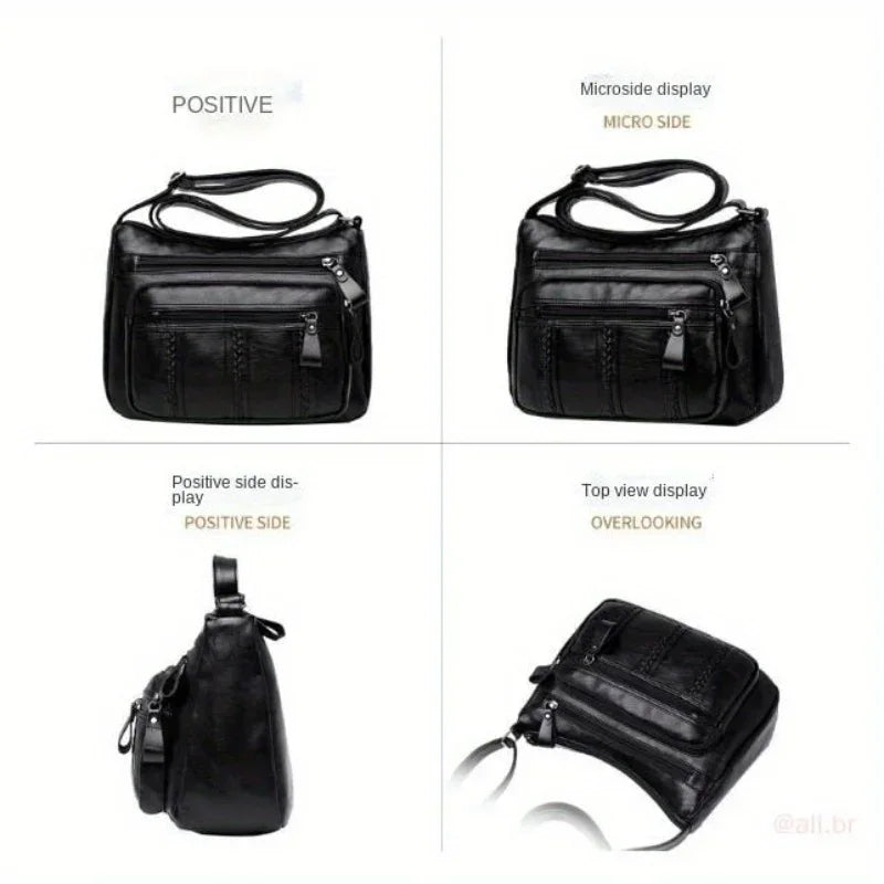 2025 New Spacious Middle Aged Women's Multi Layer Lightweight Crossbody Shoulder Mother Bag
