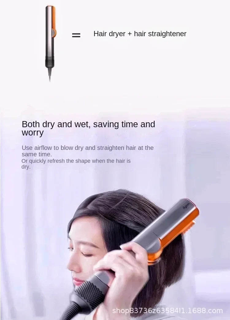 New Dry and Wet Flat Comb Portable Curling Iron Hair Salon Negative Ion Curling Iron Hair Dryer Straight Clip  Cepillo Rizos 다이슨