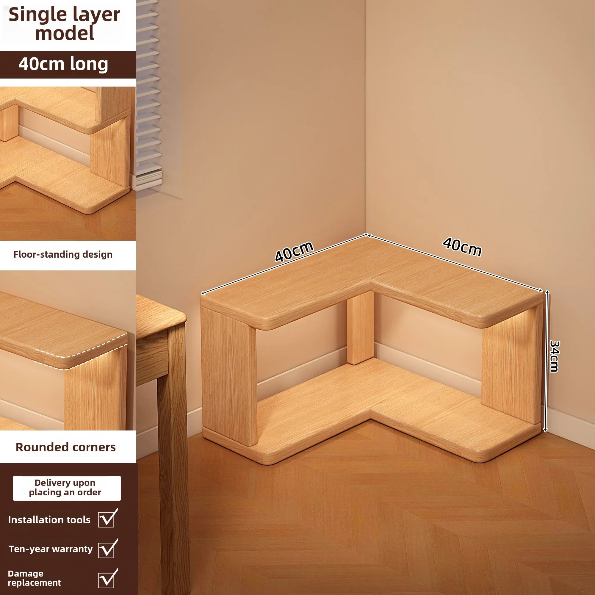 Solid Wood Corner Bookshelf Integrated Shelf Against The Wall Floor Narrow Cabinet Household Corner Storage Shelf Bookcase