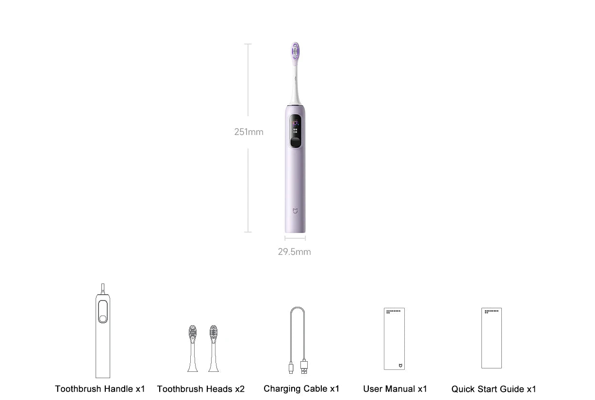 XIAOMI MIJIA Oscillation Electric Toothbrush Pro,Smart 4 Modes,IPX8 Waterproof Sonic Vibration Toothbrushes,180-day Battery Life