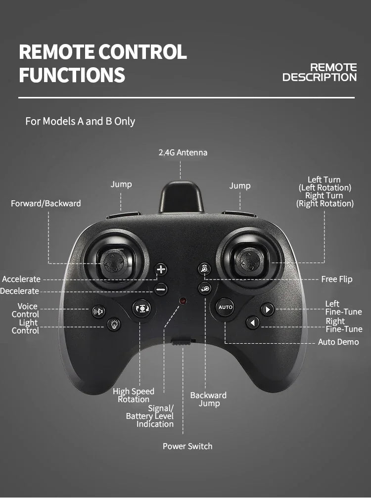 RC Stunt Car With Wifi Hd Camera Bounce Car Flexible Wheels Rotation Led Light Remote Control Jumping Vehicle Toy Gift Q207