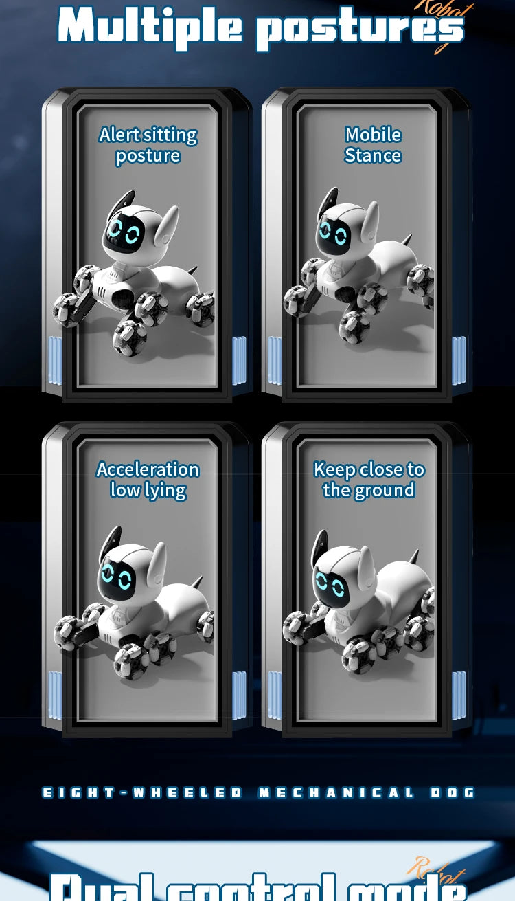 Y9 8WD RC Robot Dog Car Toy 2.4G Radio Remote Control Cars Touch-sense Music Stunt Drift Vehicle Electric Toy for Boys Kids Gift