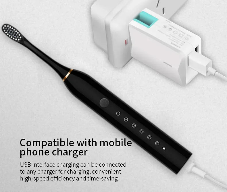Six-Speed Automatic Electric Toothbrush Adult & Children's Universal Soft Bristle Charging Smart Toothbrush for All Ages