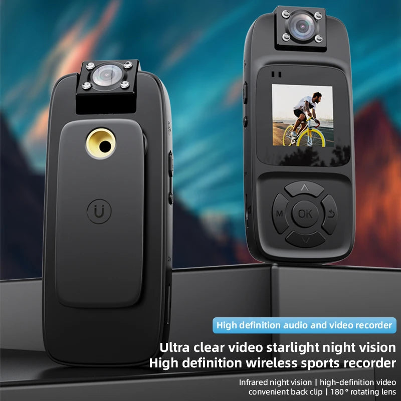 Xiaomi WiFi Mini Camera 4K HD Portable Digital Video Recorder Back Clip Police Body Cam Night Vision Sports Miniature Camcorder