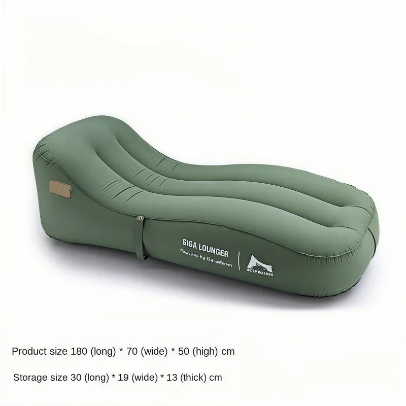 One Click Automatic Inflatable Chair, Outdoor Portable Camping Inflatable Sofa  USB Charging  Family Travel Lazy Air Cushion Bed