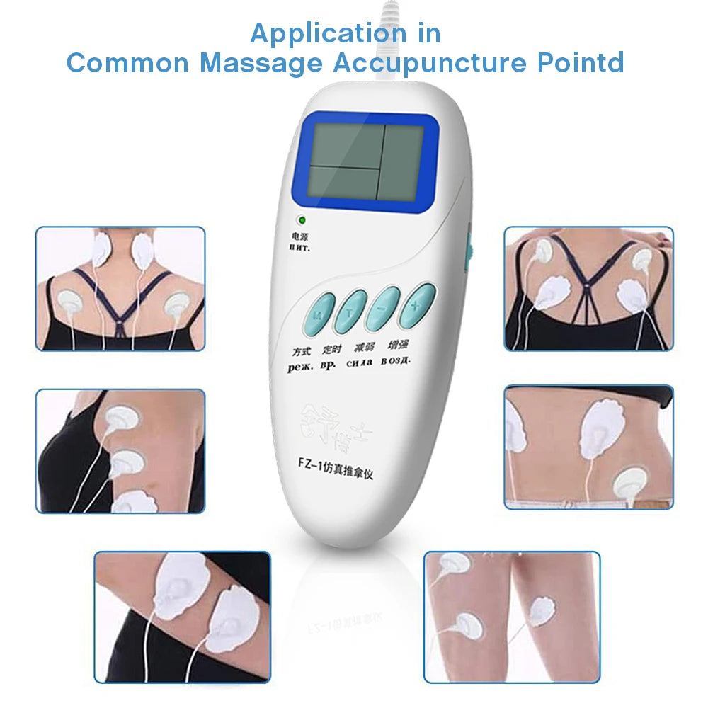 TENS Electric Muscle Stimulator Physiotherapy Frequency EMS Acupuncture Physiotherapy Body Massager Relaxation Pain Relief
