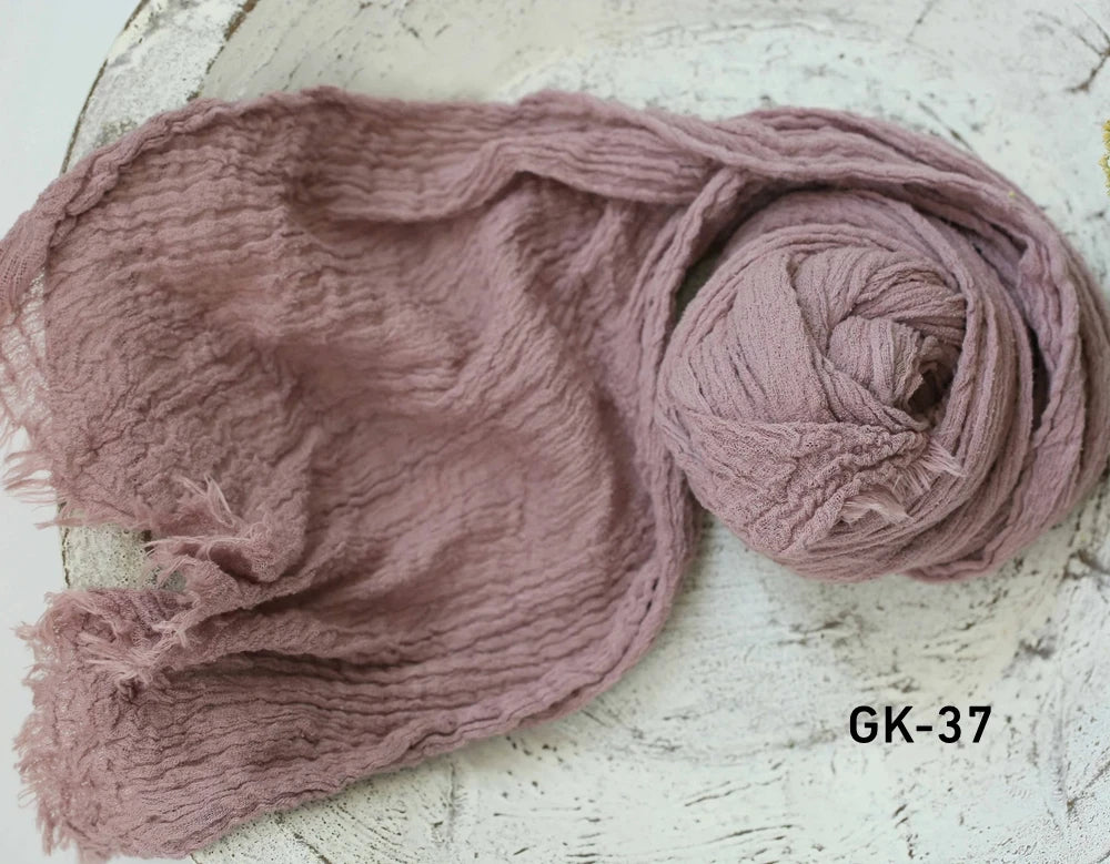 Seersucker Wrap Newborn Photography Props Soft Cotton Gauze Baby Swaddle Blanket Infant Studio Photo Basket Backdrop Accessories