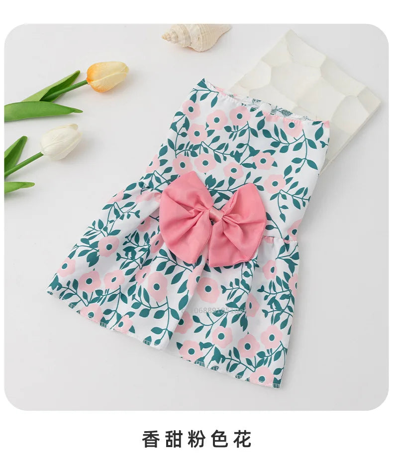 Small Dog Flower Princess Dress Kitty Teddy New Pet Clothes Cute Dog Skirt Summer Thin Pet Accessories Chihuahua Apparel