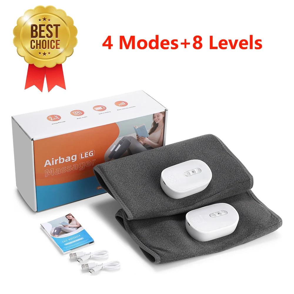 Wireless Air Pressure Calf Massager Electric 4/3 Mode Airbag Compresstion Leg Massage Foot Calf Muscle Relax Relieve Fatigue