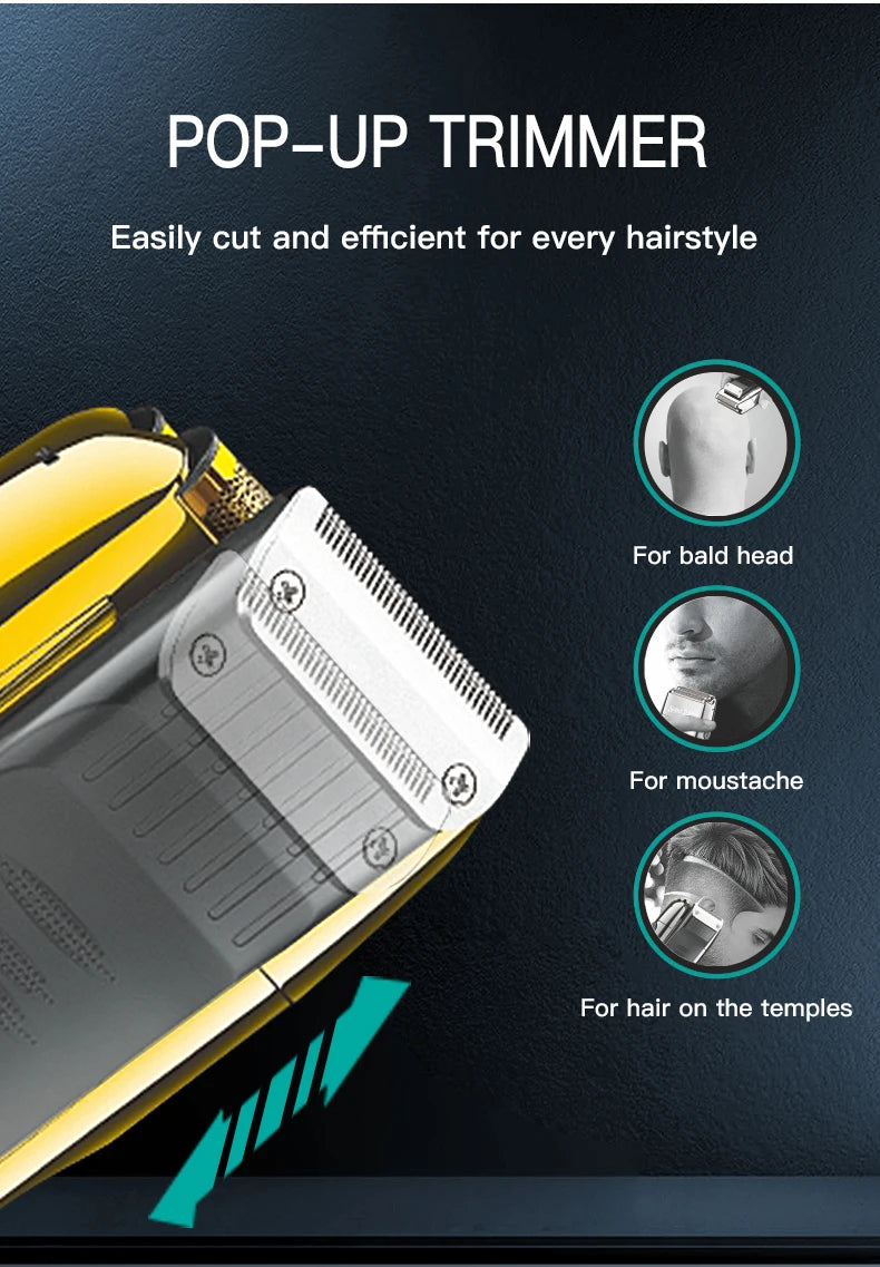 VGR Shaver Professional Beard Trimmer Electric Razor Portable Shaving Machine Reciprocating Hair Trimmer Shaver for Men V-332