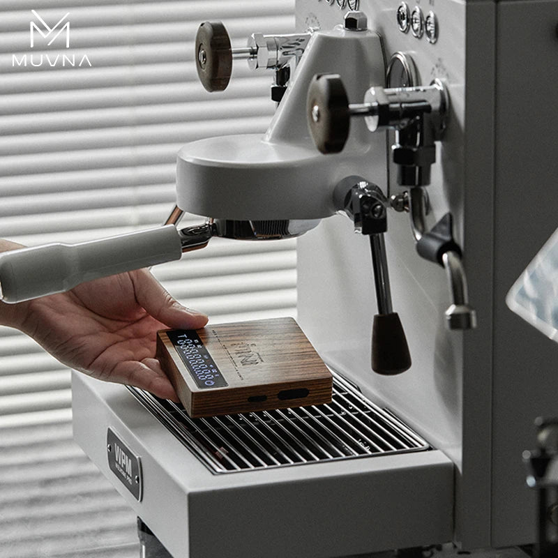 MUVNA Mini Digital Wood scale, Professional Electronic Coffee Scale for Espresso/Hand Drip Coffee 0.1g of high-precision, 2kg