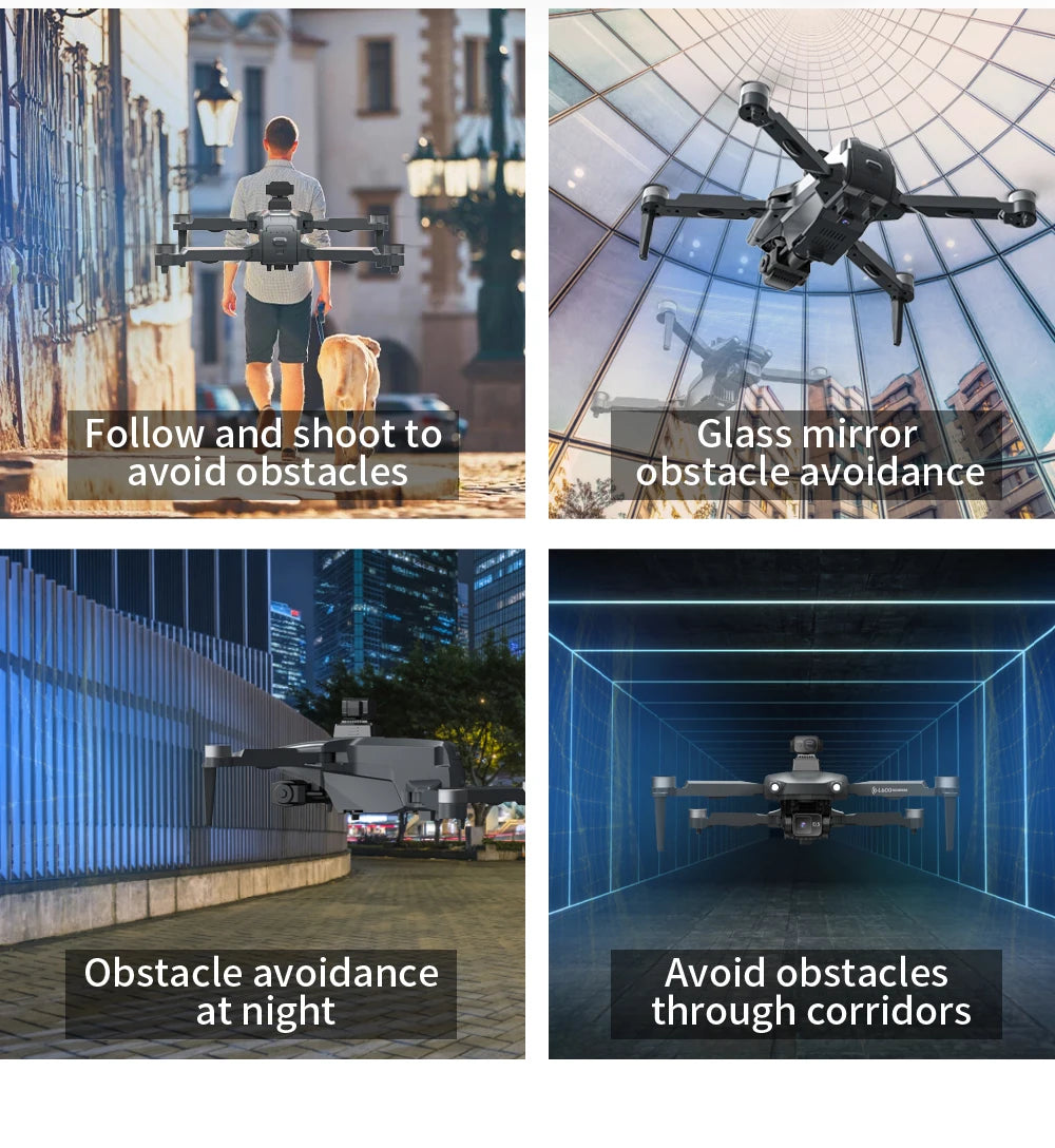 L600 PRO MAX GPS Drone Professional 4K 3-Axis PTZ HD Dual Camera Obstacle Avoidance Brushless Motor 5G WIFI RC Quadcopter Toys