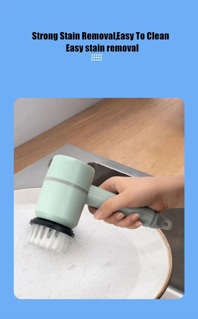 2025 Multi Functional Wireles Electric Cleaning Brush Household Toilet Cleaning Tool Handheld Kitchen Cleaning Brush