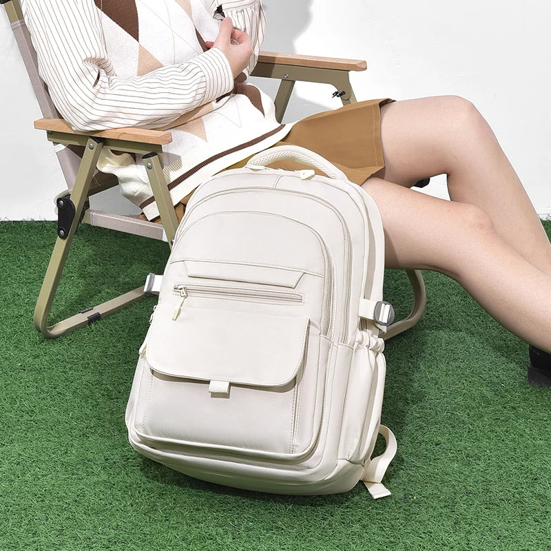 A Multi-layer Waterproof And Stylish Backpack Oxford Large-capacity Simple Commuter Out-of-town Student Backpack