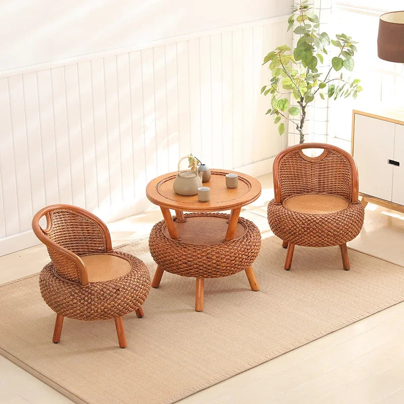 Nordic Rattan Chairs Girl Gaming Computer Occasional Balcony Throne Relax Living Room Chairs Reading Sillones Library Furniture