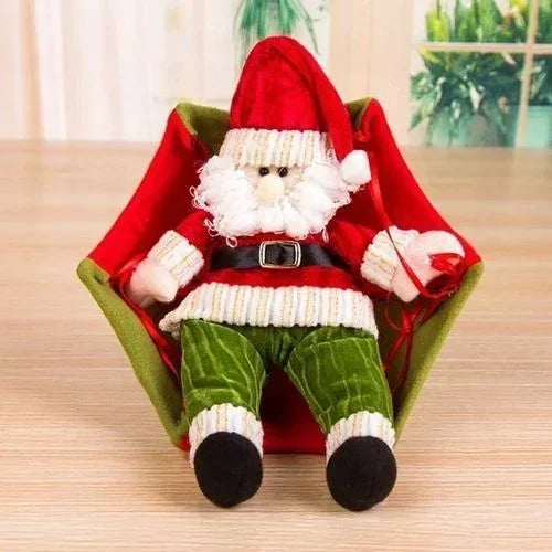 Christmas Santa Claus Smowman Hanging Decorations Parachute New Year Pendant Christmas Home Decoration Supplies Christmas Decor