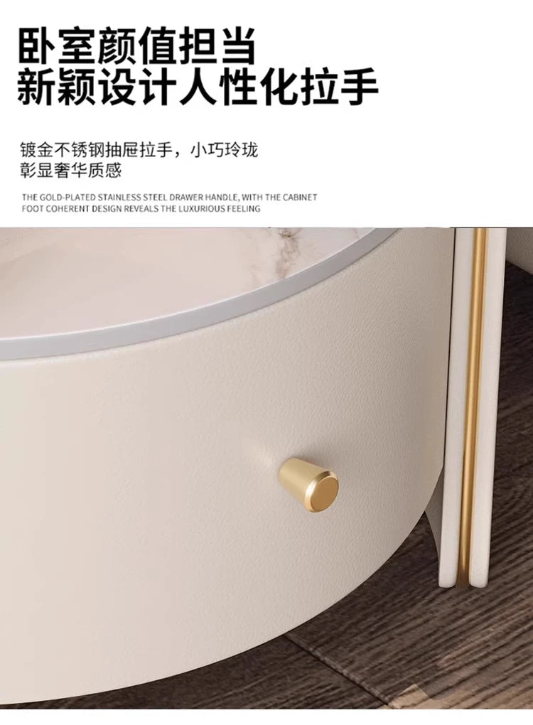 Tall Nordic Nightstands Organizer Design Beige Luxury Modern Bedside Table Space Saving Unique Szafki Nocne Furniture Home