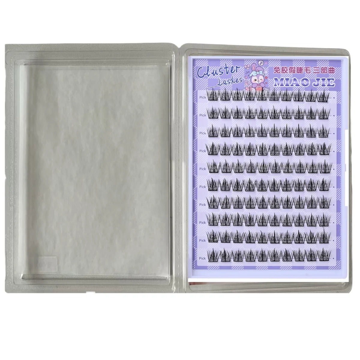 MIAOJIE No-Glue False Eyelashes - Easy 3-Step Application Natural Look Large CapacityPerfect for Beginners with Sunflower Design