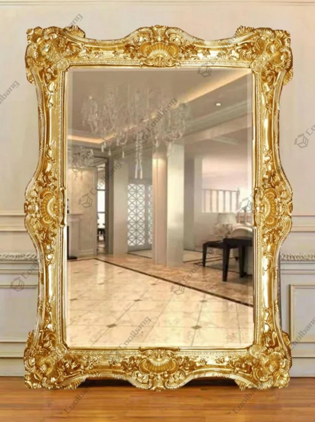 Ornate Luxury Baroque Wooden Extra Large Interior Vintage Classic Frame Floor Oversize Mirror