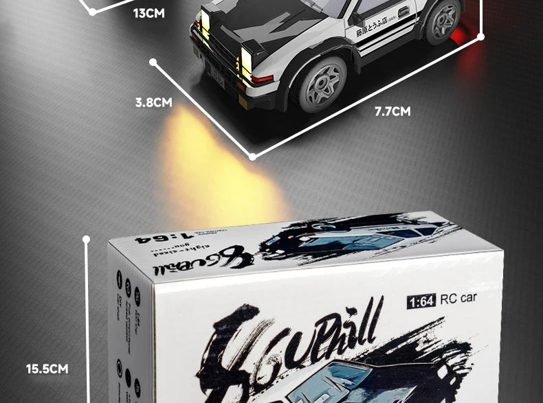 RC Drift Car 1/64 AE86 Mini Desktop Remote Control 2.4G 4WD Off-road Drifting Racing Vehicle Electric Toy Boys Cars