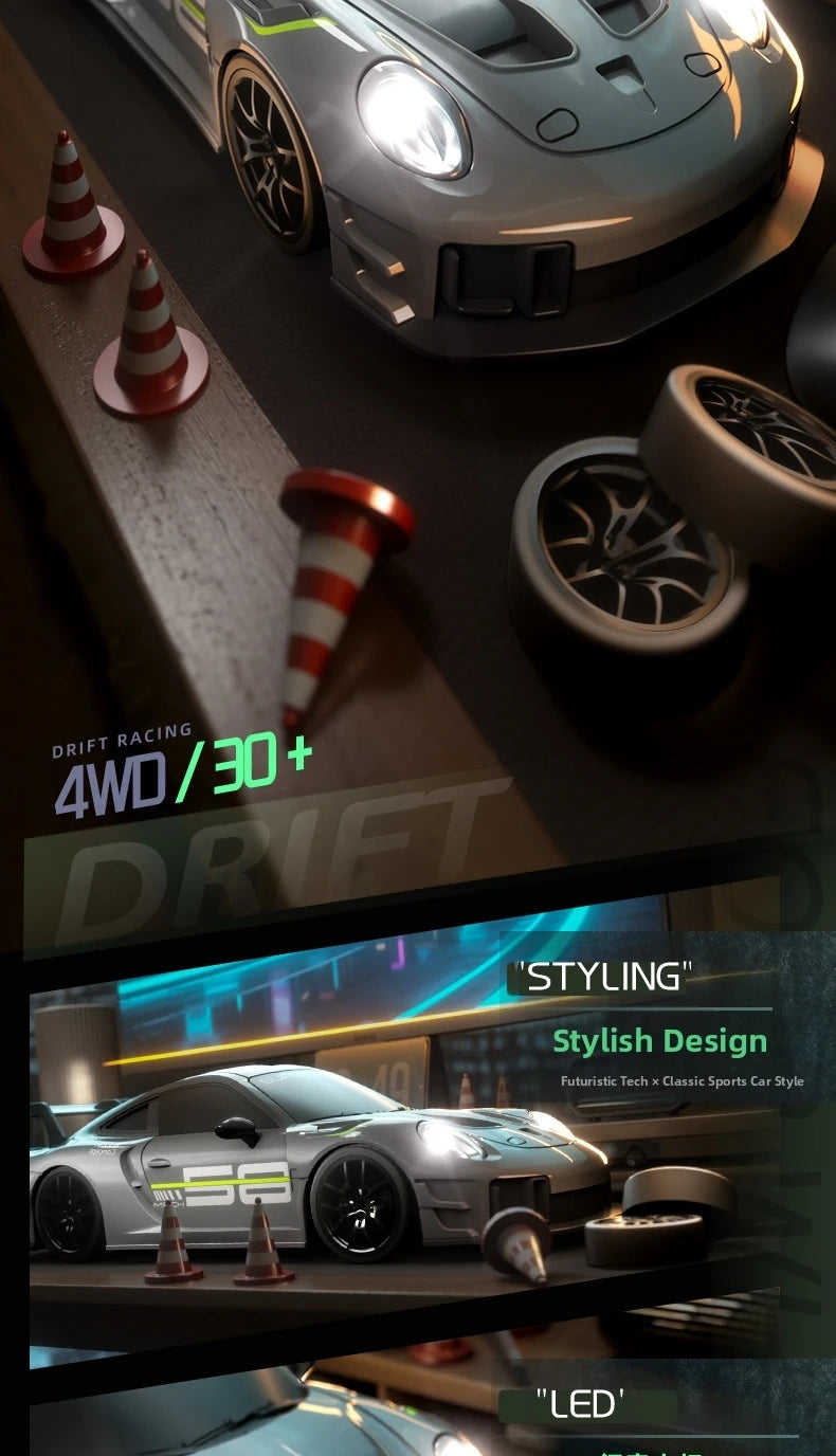 2025 New, Limited Edition Rc Drift GT3 RS 911 mi SU7 1:24 Drift Racing Car, Racing Kids Gift with High Speed Remote Control