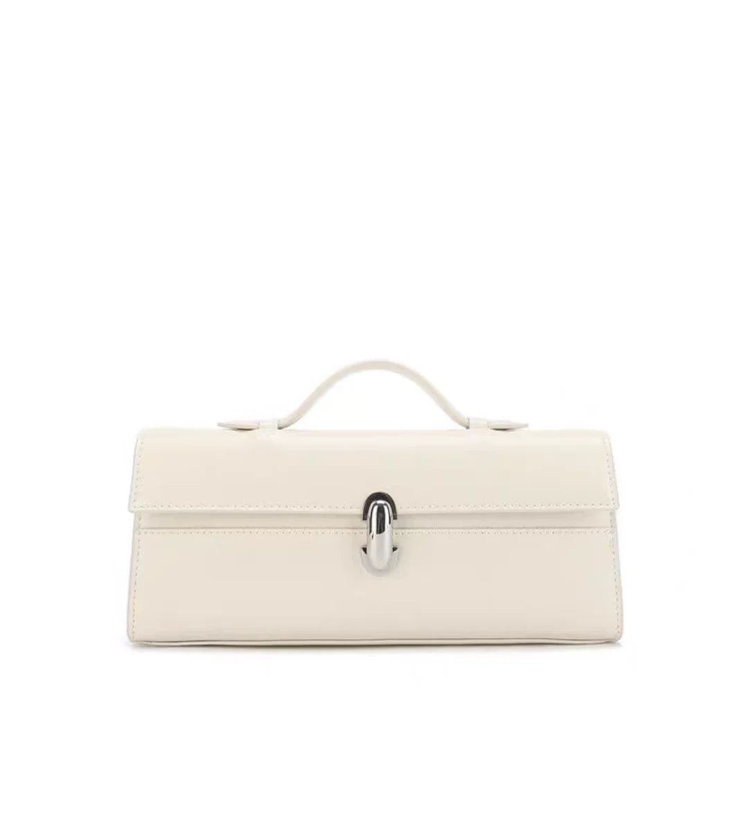 SAVETTE Brand Genuine Leather Small Square Bag Rectangular Baguette Tote Women's Simple Handbag