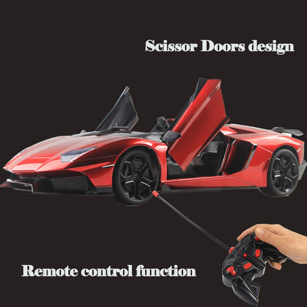 1:14 Scale Remote Control Car With Scissor Doors 4 channels RC Car Radio Controlled Auto Machine Toys Gift for Kids Boys Adults