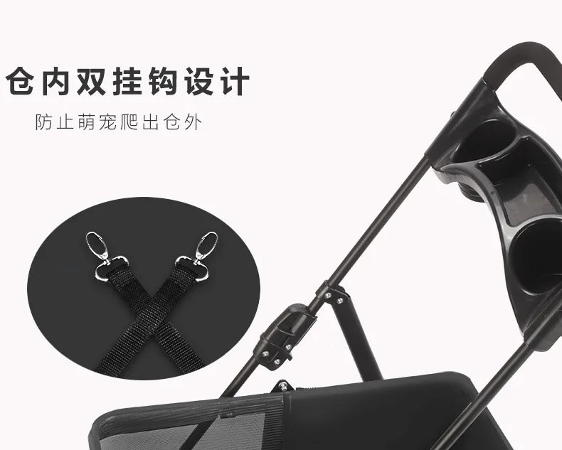 Pet Strollers Cart Cat Dog Small Dog Cat Teddy Cart Out Lightweight Folding Pet Products