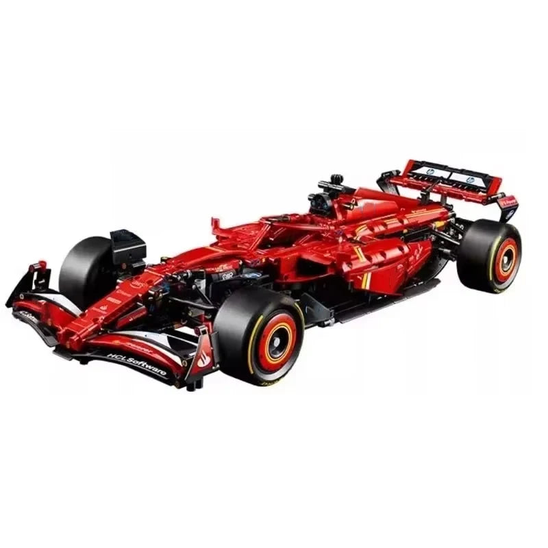 Super red sports car formula racing track car puzzle assembly group boys and girls birthday gift toys