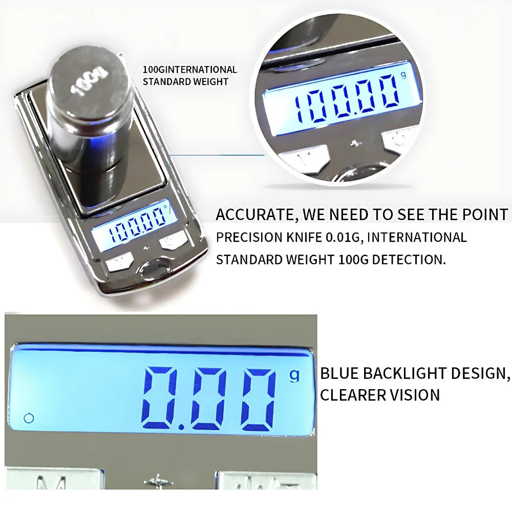 Portable Mini Digital Pocket Scales 200g 0.01g For Gold Sterling Jewelry Gram Balance Weight Electronic Scales 1PC