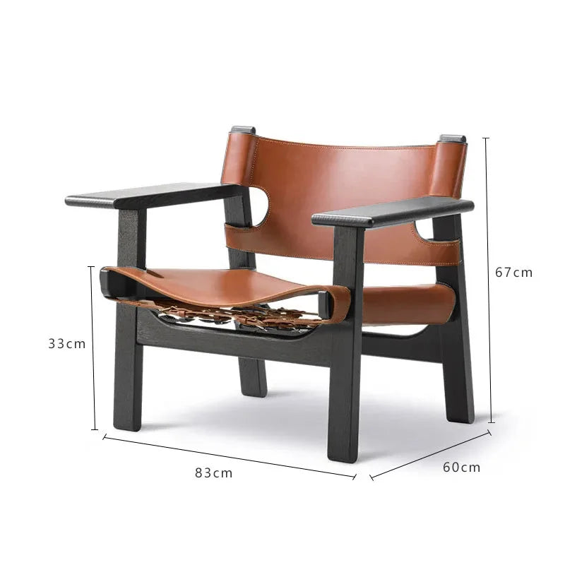 H2O Spanish Sofa Chair Saddle Leather Hunting Chair Living Room Balcony Single Sofa Chair Living Room Home Hot New