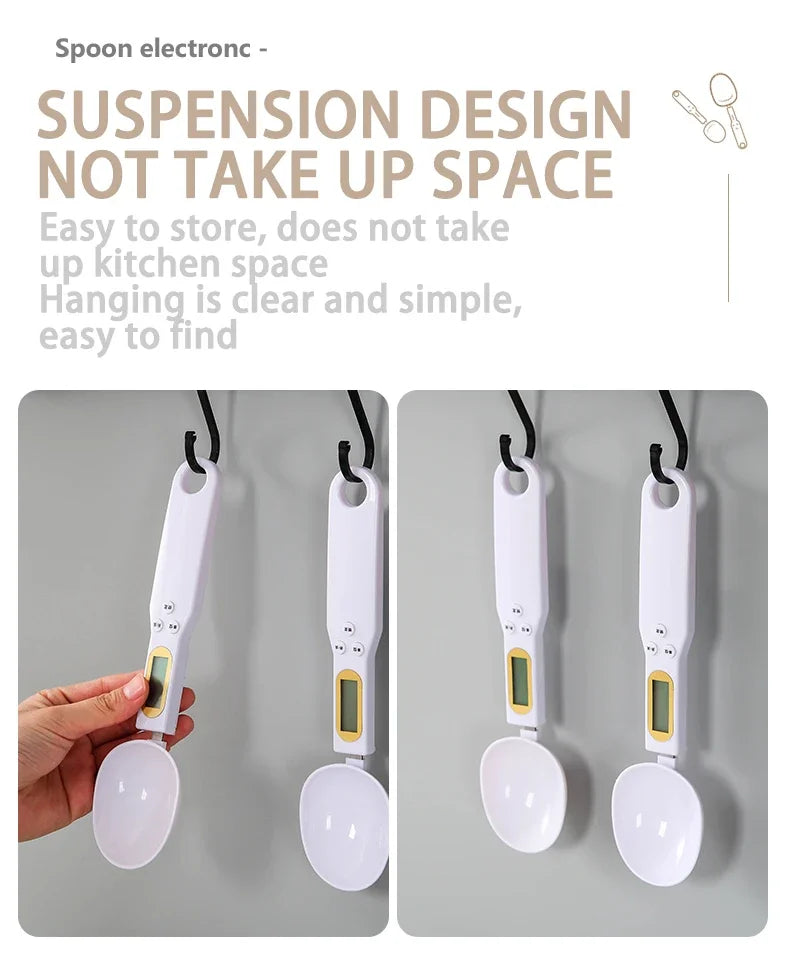 500g 0.1g Electronic Kitchen Scale LCD Digital Measuring Food Flour Digital Spoon Scale Mini Kitchen Tool for Milk Coffee Scale