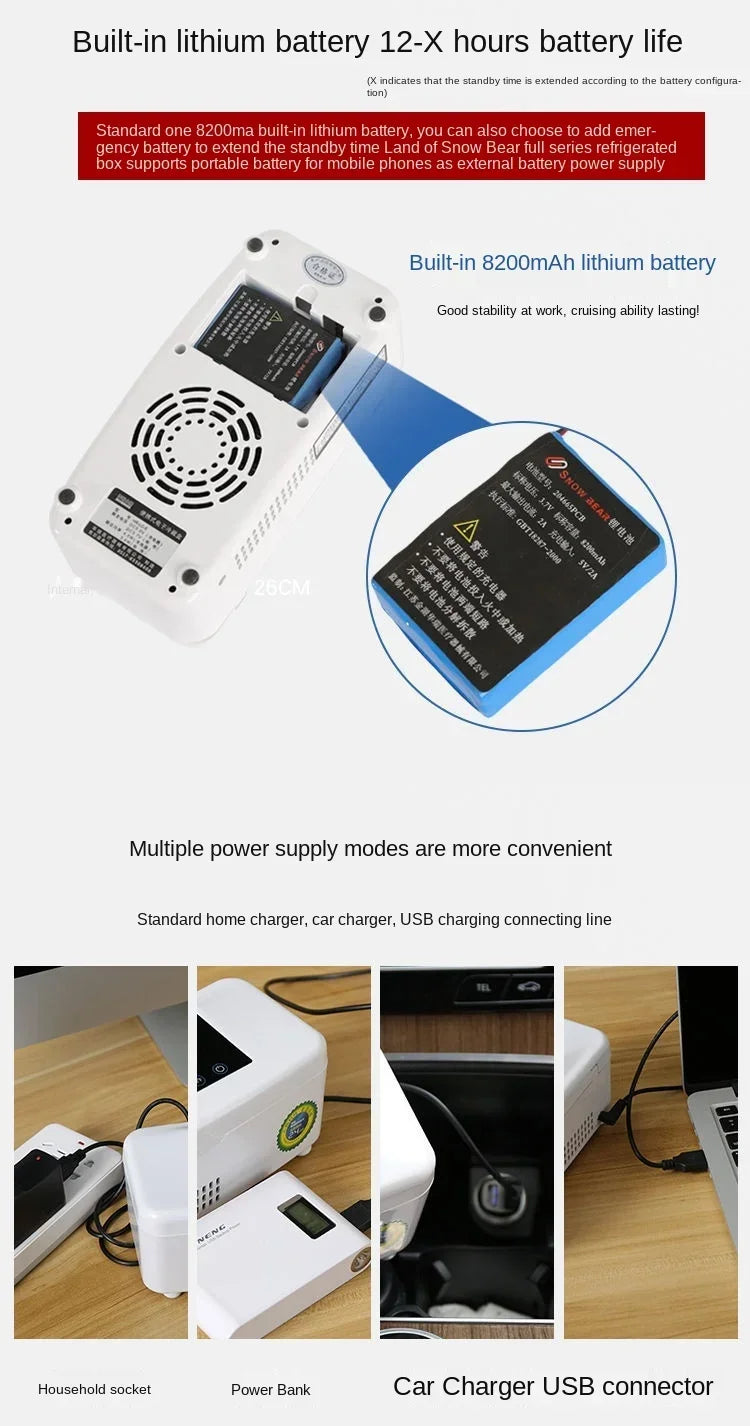 Fridge Cooler Refrigerator Warmer Cooler Drink Freezer Cooler Bag for Insulin Vaccine Cold Diabetes Outdoor Travel Drug