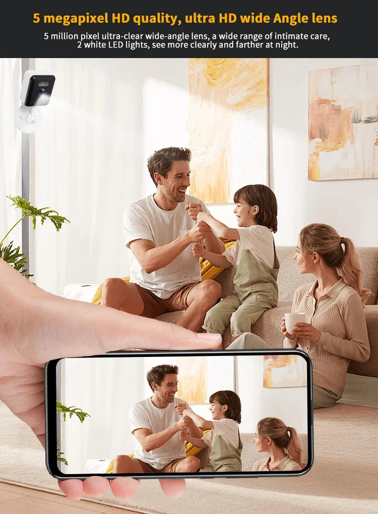 Tuya Smart 5MP Indoor Mini video Surveillance Camera Wifi Wireless Security CCTV Camera Motion Detection Smart Life Baby Monitor