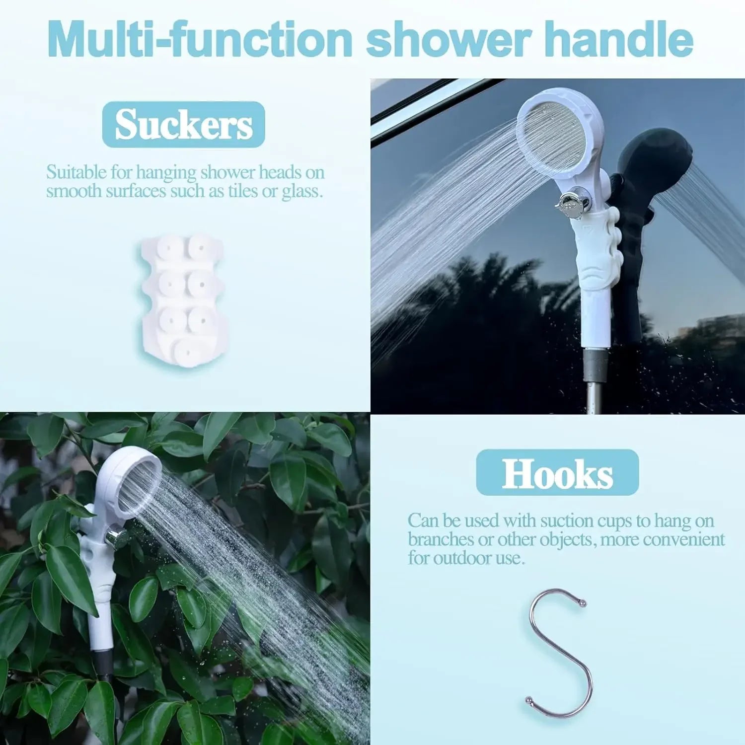 Portable camping shower unit. Portable outdoor camping shower unit. Equipped with 5200 mah battery.Shower duration: 80 minutes