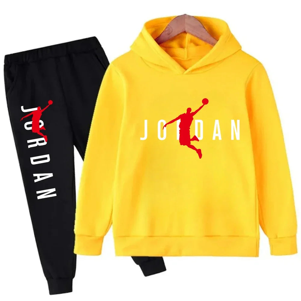 Autumn Warm Slam Dunk Master Pattern Printed Children Set Hoodie+Pant Suit 2pcs Set Kids Boy Girl Fashion Clothing Tracksuits