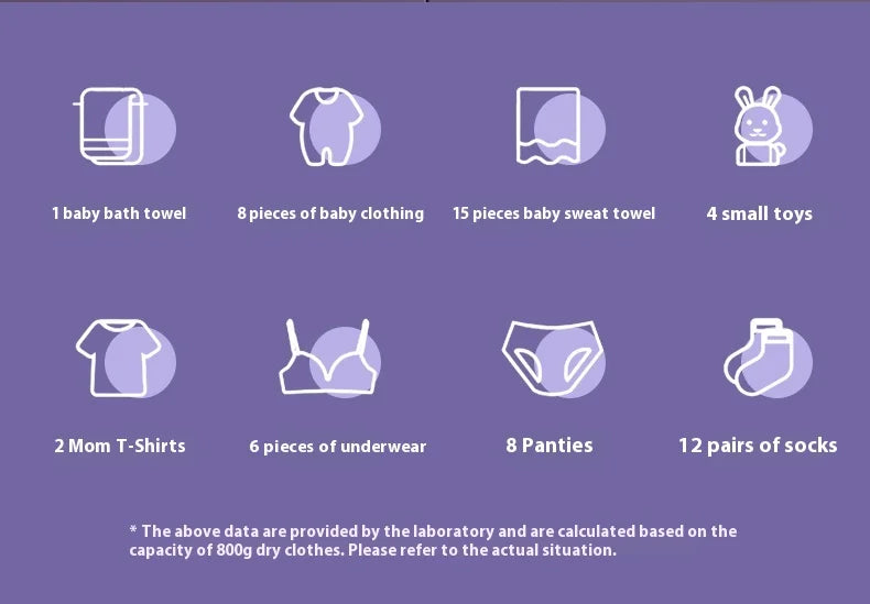 8L Portable Small Foldable Washing Machine with Spin Dryer For Socks Underwear Panties Washer Household Mini Washing Machine