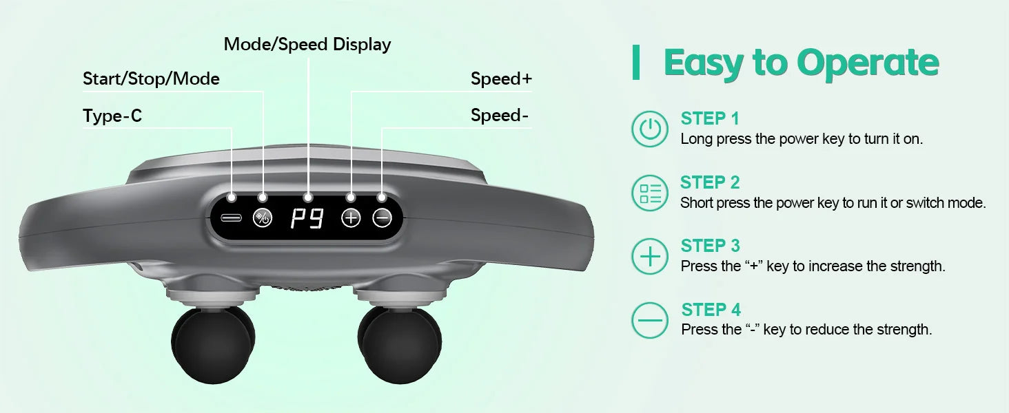 Fascia Gun Massager Six-head Fascia Gun Massager For Back Waist Legs Body Shoulder High Frequency Professional Muscle Relaxation