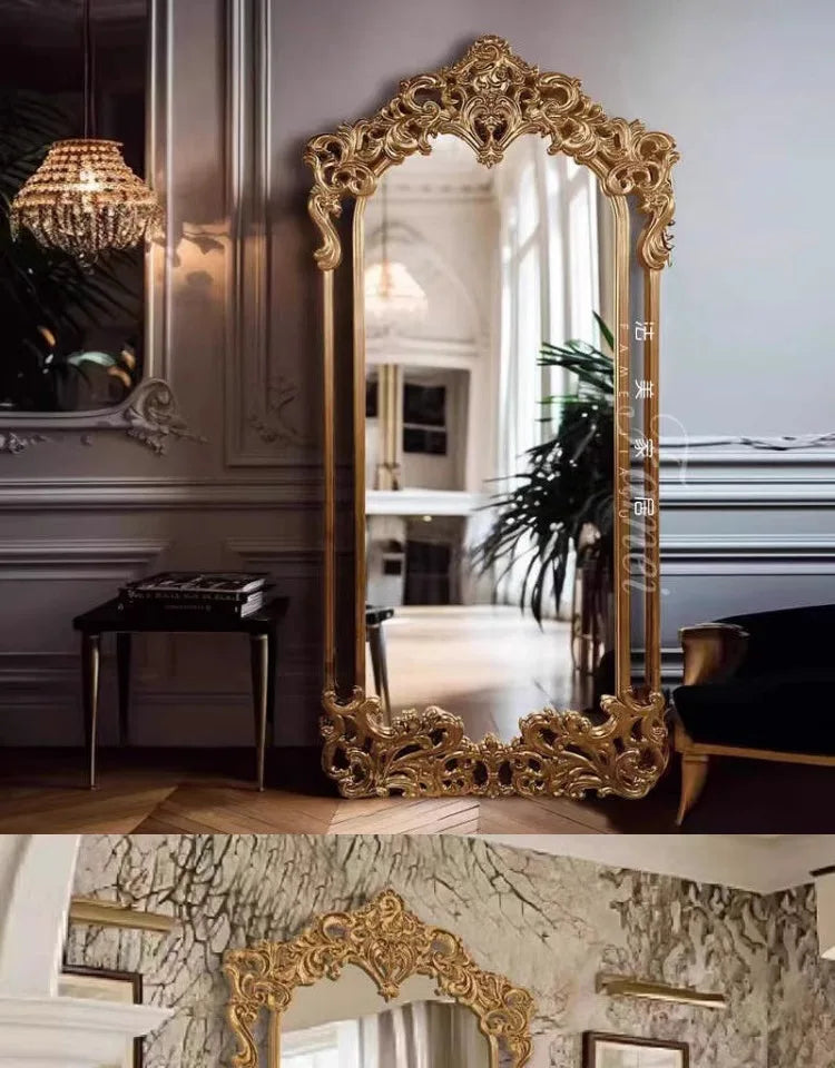 Large Nordic Quality Mirror Designer Girls Gold House Bedroom Wall Mirrors Full Body Floor Luxury Espejo Home Decorations