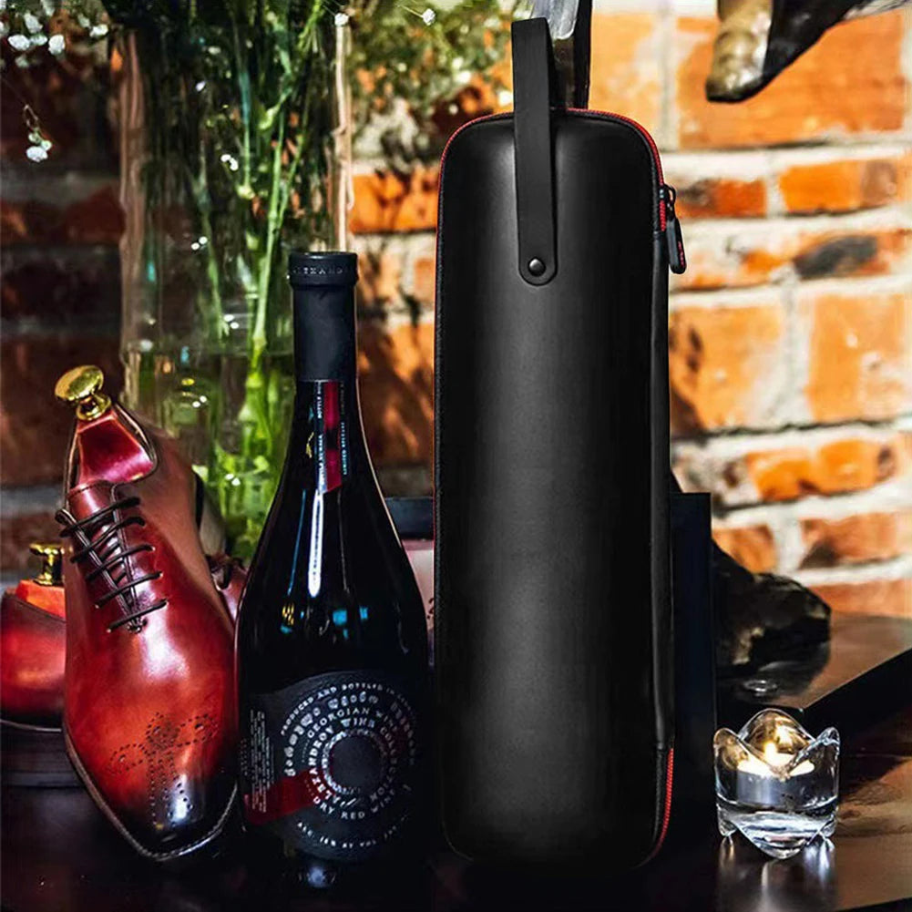 EVA Cooler Ice Bags Shockproof Single Red Wine Gift Box Waterproof Insulation Storage Wine Box with Hand Strap for Party Travel