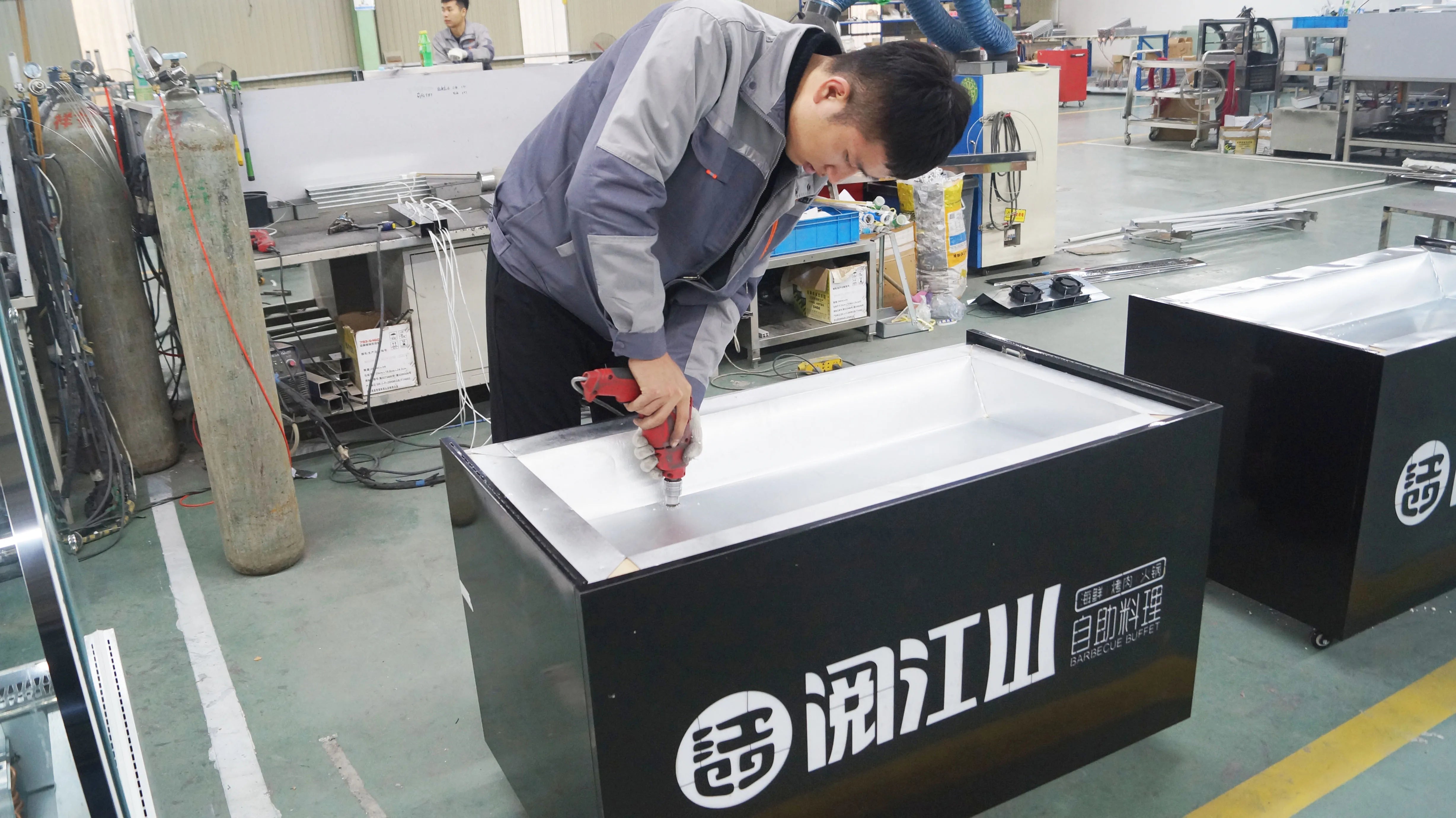 Commercial Top Opening Glass Door Fridge Kitchen Equipment Deep Freezer Refrigerator 2025