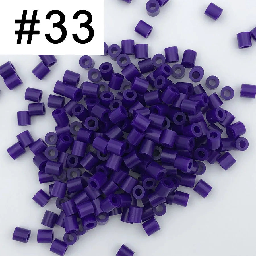 5mm 1000PCS  Black white gray blue green purple Hama Beads for Kids Iron Fuse Beads diy Puzzles Pixel Art Gift Children Toy