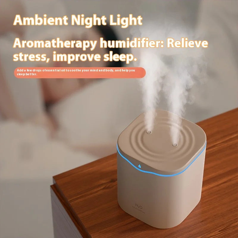 Large Capacity Dual Spray Humidifier Usb Home Bedroom 2L Silent Water Replenisher Air Purifier Wireless Water Diffuser Office